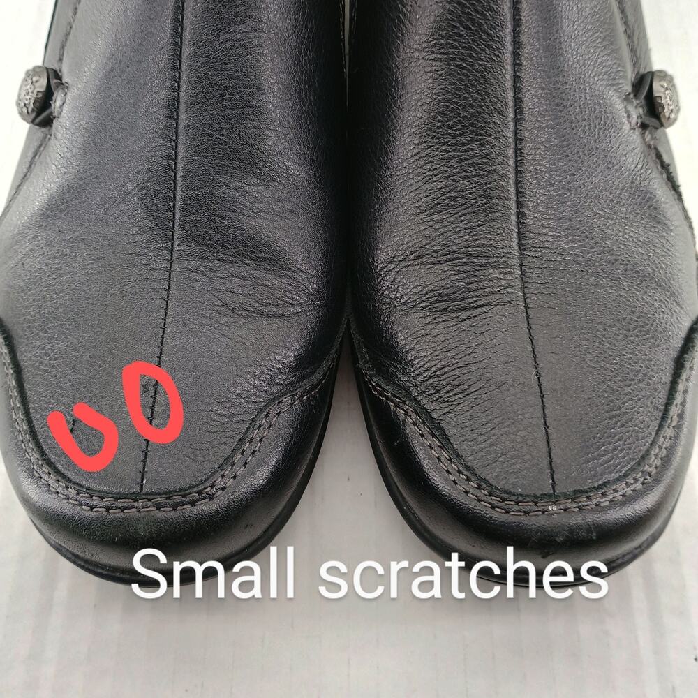 Taos Shoes Womens 7.5 Encore Casual Comfort Slip On Loafer Black Leather - Picture 9 of 9